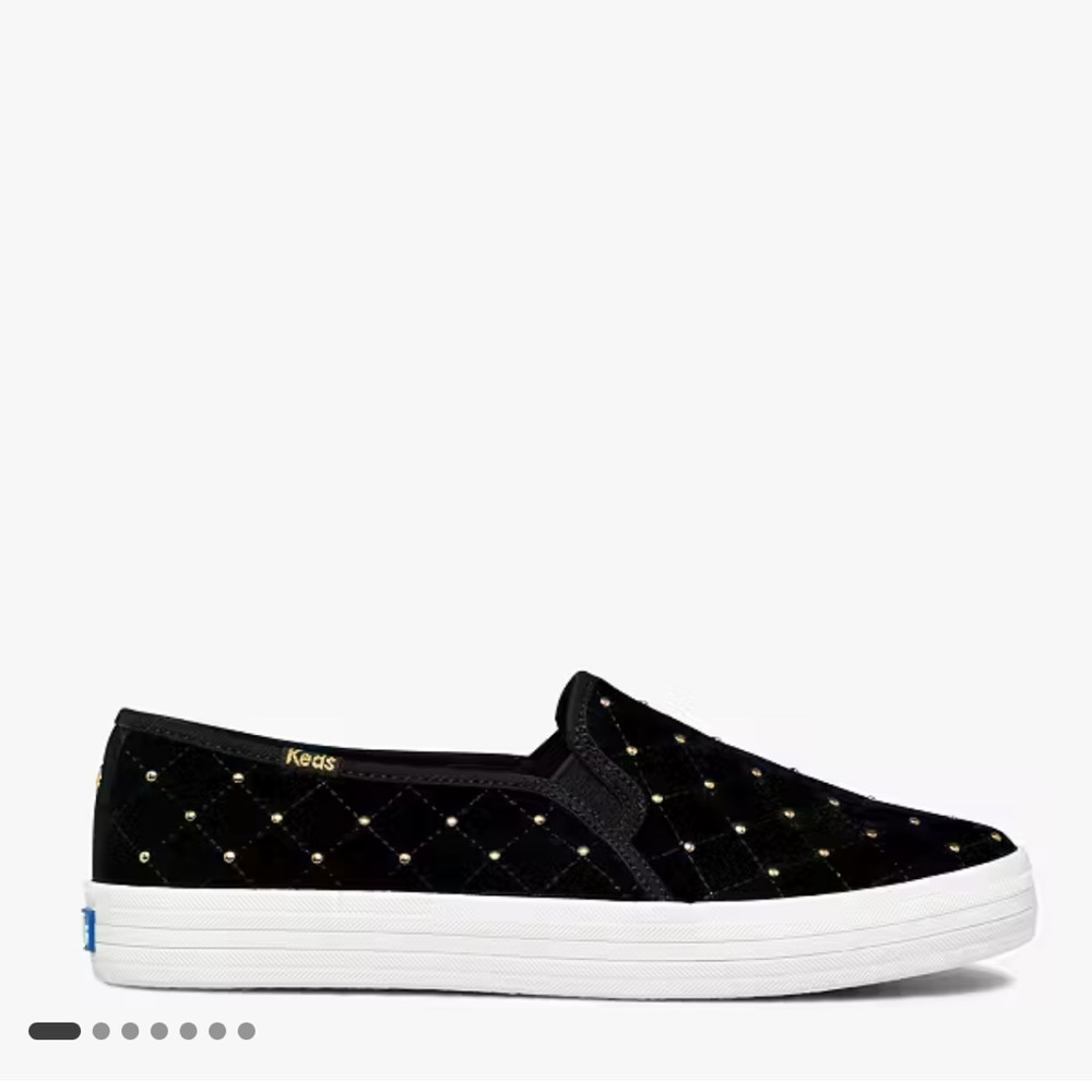 Keds X Kate Spade New York Double Decker Quilted Velvet Sneakers